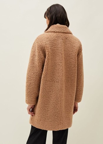 Phase Eight Katherine Teddy Coats Brown Australia | UL5638207